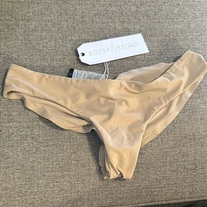 Boys + Arrows Beige Bikini Bottom